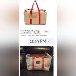 Authentic Louis Vuitton  canvas tote bag